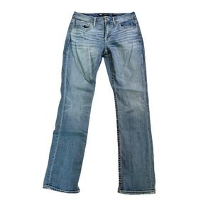 BKE Jake Straight Jeans Mens Light Wash Denim 33x34 (Actual 32x32) Blue